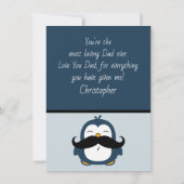 Mustache Penguin Vatertag | Blau (Rückseite)