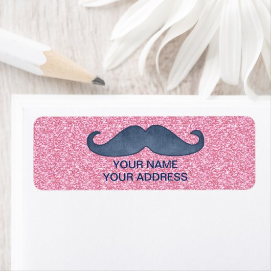 MUSTACHE PINK GLITZER FOTO (Insitu)