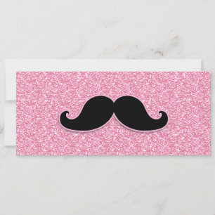 MUSTACHE-PINK-GLITZER MIT MUSTACHSCHWARZ