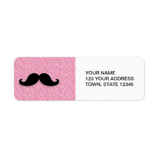 MUSTACHE-PINK-GLITZER MIT MUSTACHSCHWARZ