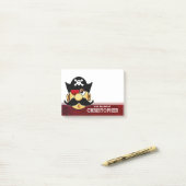 Mustache Pirate Personalisiert Post-it Klebezettel (Auf Schreibtisch)