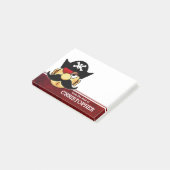 Mustache Pirate Personalisiert Post-it Klebezettel (angewinkelt)