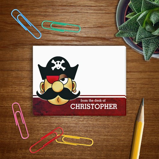 Mustache Pirate Personalisiert Post-it Klebezettel