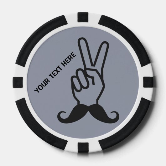 Mustache-Poker-Chips gewinnen Pokerchips (Vorderseite)