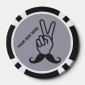 Mustache-Poker-Chips gewinnen Pokerchips (Rückseite)