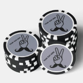 Mustache-Poker-Chips gewinnen Pokerchips (Stapel)