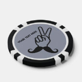 Mustache-Poker-Chips gewinnen Pokerchips (Einzeln)