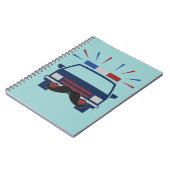 Mustache Police Custom Color Notebook Notizblock (Linke Seite)