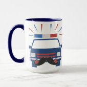 Mustache Police Tasse - wählen Sie Stil & Farbe (Links)