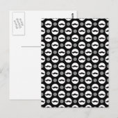 Mustache Polka Dots Postkarte (Vorne/Hinten)