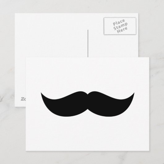 Mustache Postcard Postkarte (Vorne/Hinten)
