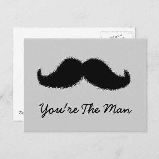 Mustache Postcard Postkarte (Vorne/Hinten)
