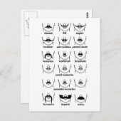Mustache Postkarte (Vorne/Hinten)