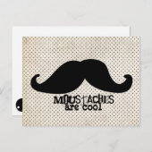 Mustache Postkarte (Vorne/Hinten)
