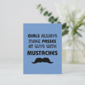 Mustache Postkarte (Stehend Vorderseite)