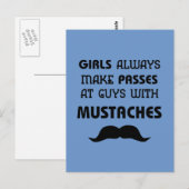 Mustache Postkarte (Vorne/Hinten)
