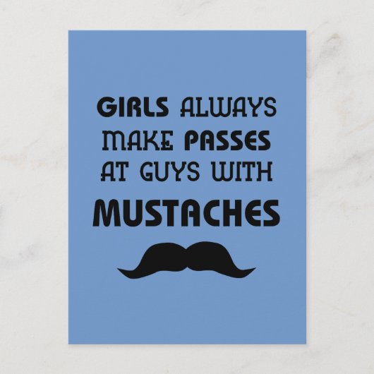 Mustache Postkarte (Vorderseite)