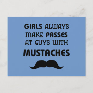 Mustache Postkarte