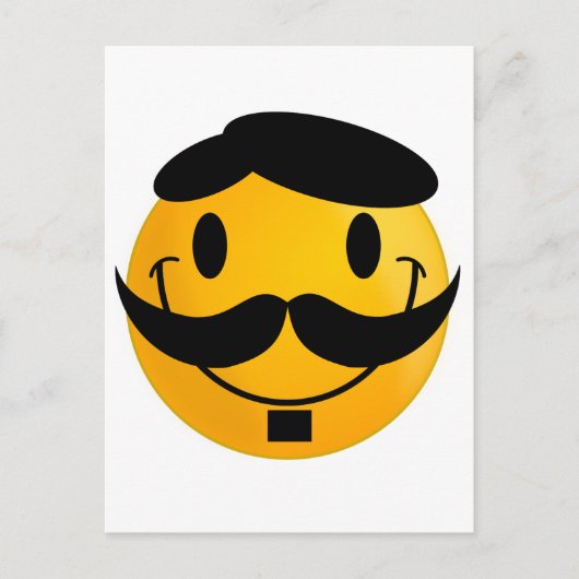 Mustache Postkarte (Vorderseite)