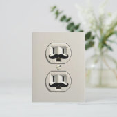 Mustache Power Postkarte (Stehend Vorderseite)
