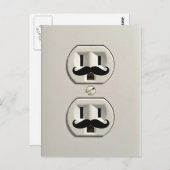 Mustache Power Postkarte (Vorne/Hinten)