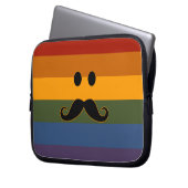 Mustache Pride benutzerdefinierte Notebookhülle Laptopschutzhülle (Vorderseite Links)