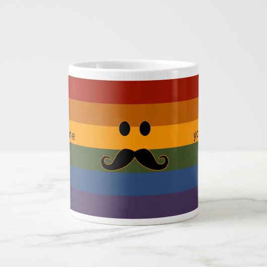 Mustache Pride benutzerdefinierte Tasse (Vorderseite)