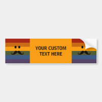 Mustache Pride benutzerdefinierter Autoaufkleber