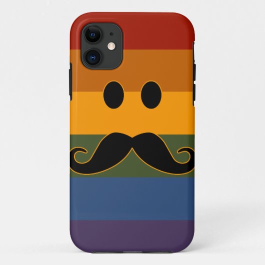 Mustache Pride benutzerdefinierter iPhone-Fall Case-Mate iPhone Hülle (Rückseite)