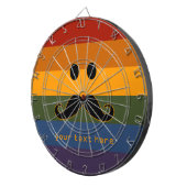 Mustache Pride benutzerdefiniertes Dartboard Dartscheibe (Vorderseite rechts)