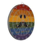 Mustache Pride benutzerdefiniertes Dartboard Dartscheibe (Vorderseite Links)