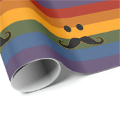Mustache Pride benutzerdefiniertes Packpapier (Rolleneckpunkt)