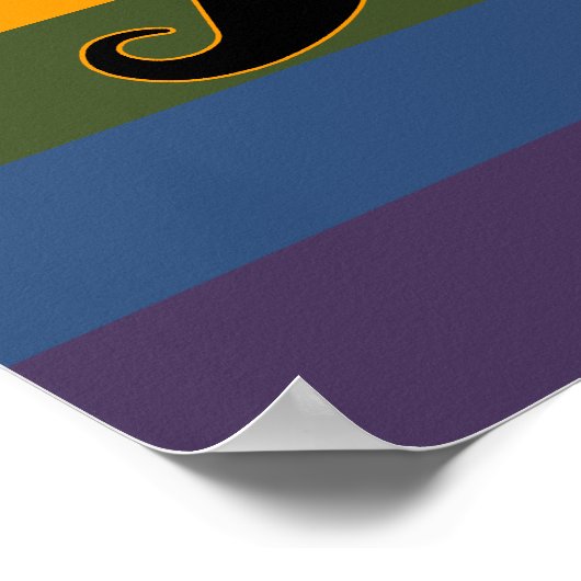 Mustache Pride benutzerdefiniertes Poster (Ecke)