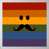 Mustache Pride benutzerdefiniertes Poster (Vorne)