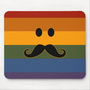 Mustache Pride custom mousepad