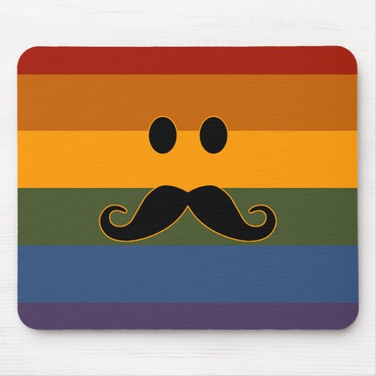 Mustache Pride custom mousepad (Vorne)