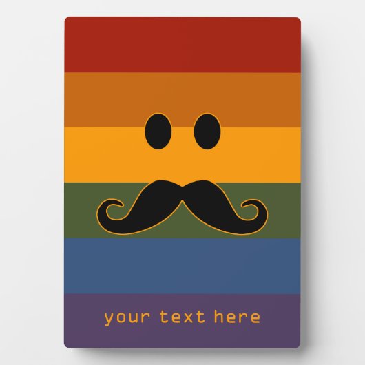 Mustache Pride Custom Plaque Fotoplatte (Vorderseite)