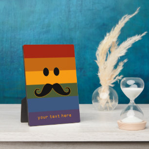 Mustache Pride Custom Plaque Fotoplatte