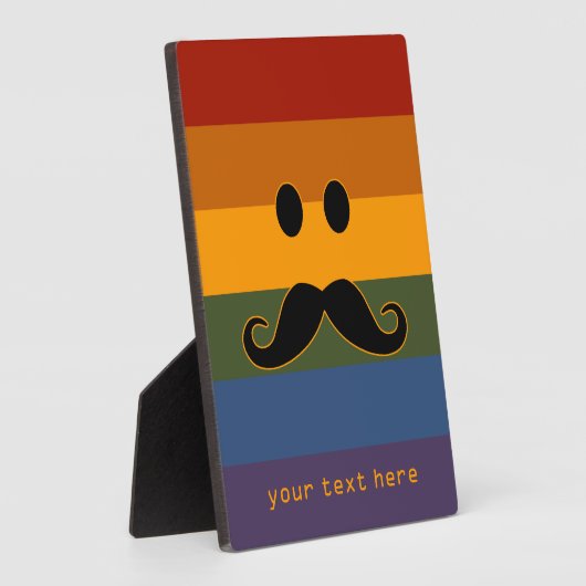 Mustache Pride Custom Plaque Fotoplatte (Seite)
