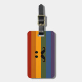Mustache Pride individuelle Gepäckmarke Gepäckanhänger (Vorderseite vertikal)
