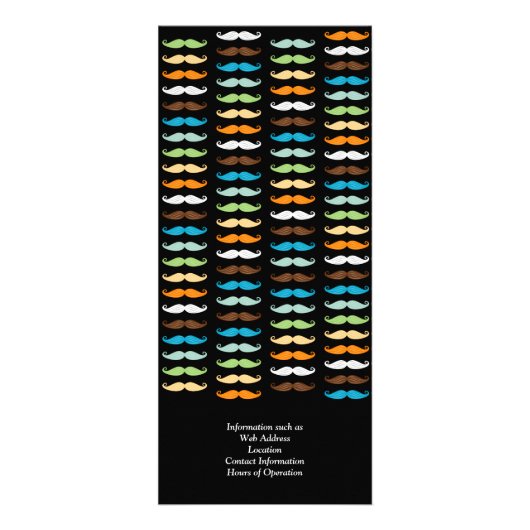 Mustache Rack Card Werbekarte (Hinten)