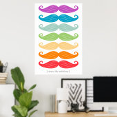 Mustache Rainbow Poster (Heimbüro)