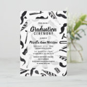 Mustache Razor Shaver Wasserfarbenmuster Einladung (Stehend Vorderseite)