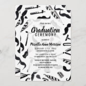 Mustache Razor Shaver Wasserfarbenmuster Einladung (Vorne/Hinten)