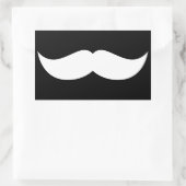 Mustache Rechteckiger Aufkleber (Tasche)