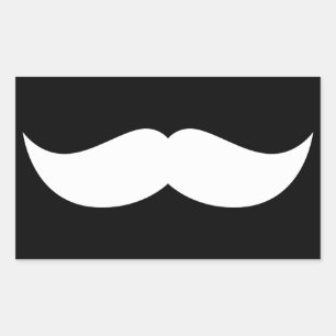 Mustache Rechteckiger Aufkleber