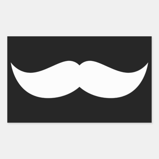 Mustache Rechteckiger Aufkleber (Vorderseite)