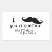 Mustache Rechteckiger Aufkleber (Vorderseite)