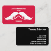 Mustache Red Black Einzigartig kreatives einfaches Visitenkarte (Vorne/Hinten)