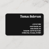 Mustache Red Black Einzigartig kreatives einfaches Visitenkarte (Rückseite)